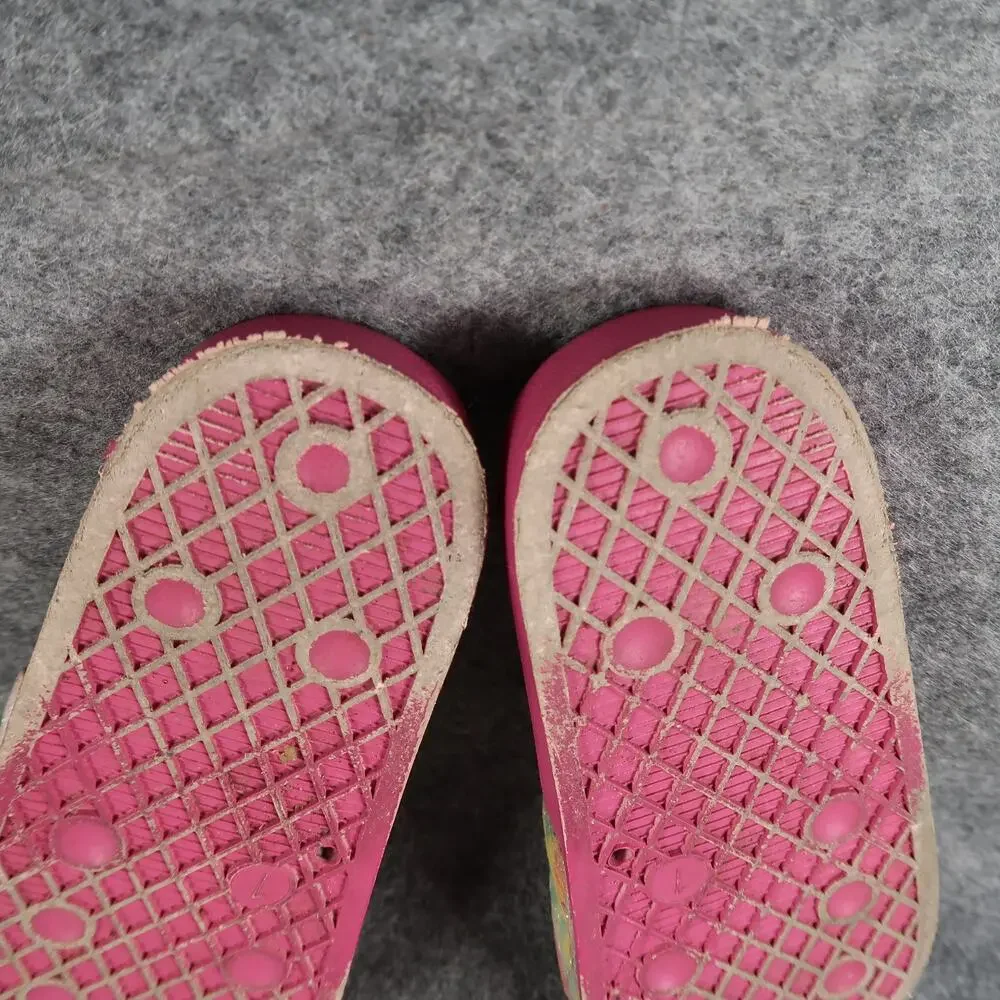 Madden Girl Shoes Kids 1 Sandals Slides Slip On Glitter Multicolor Pink Casual